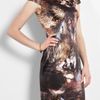 Mcq By Alexander Mcqueen Wolf Print Cap Sleeve Dress in Animal (multicoloured) - Lyst