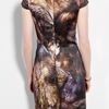 Mcq By Alexander Mcqueen Wolf Print Cap Sleeve Dress in Animal (multicoloured) - Lyst
