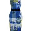 Preen Willow Multicoloured Stretch Cotton Pencil Dress in Blue (multicoloured) - Lyst