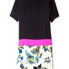 Tibi Printed Hem Silk Tshirt Dress in Black - Lyst