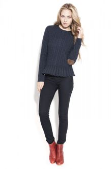 Autumn Cashmere Cable Button Back Sweater - Lyst