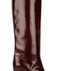 Chloé Glossedleather Knee Boots in Purple (merlot) - Lyst