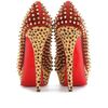 Christian Louboutin Lady Peek Spikes 150 Peeptoe Platform Pumps in Red (tan) - Lyst