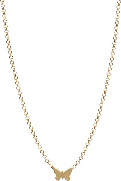 Dogeared Whispers Butterfly Necklace in Gold - Lyst