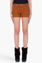Haute Hippie Brown Suede Shorts