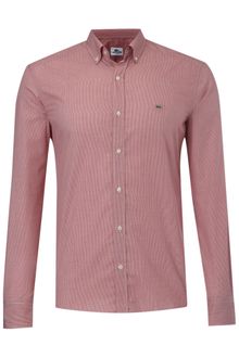 Lacoste Long Sleeved Slim Fitted Mini Gingham Shirt - Lyst