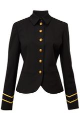 Lauren by Ralph Lauren Ainee Military Style Wool Jacket