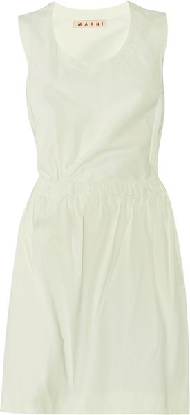 Marni Coated Cottonblend Dress - Lyst