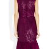 Oscar De La Renta Silk Chiffon Appliquéd And Sequined Silk Tulle Dress in Purple (cranberry) - Lyst