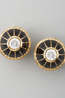Rachel Zoe Pave Clip Earrings - Lyst