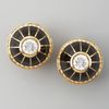 Rachel Zoe Pave Clip Earrings  in Black - Lyst