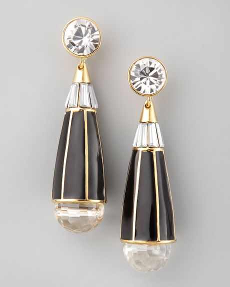 Rachel Zoe Teardrop Earrings  in Black - Lyst