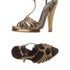 Roberto Cavalli Platform Sandals in Gold - Lyst