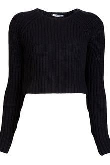 T By Alexander Wang Chunky Half Cardi Top - Lyst