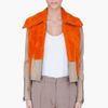 3.1 Phillip Lim Orange Shearling Trompe Loeil Jacket in Orange - Lyst