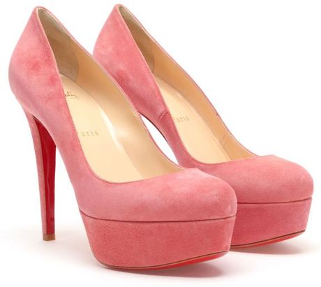 Christian Louboutin Bianca Suede Platform Pumps in Pink - Lyst