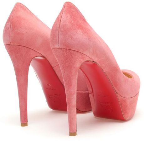 Christian Louboutin Bianca Suede Platform Pumps In Pink | Lyst