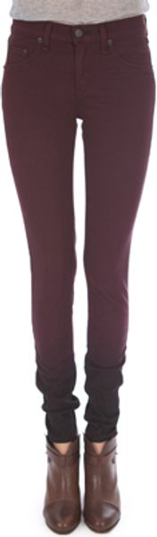 Rag & Bone The Legging in Wine Ombre - Lyst