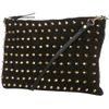 Topshop Gold Stud Suede Clutch in Black - Lyst