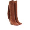 Christian Louboutin Pouliche Suede Boots with Fringed Trim in Brown (cocoa) - Lyst