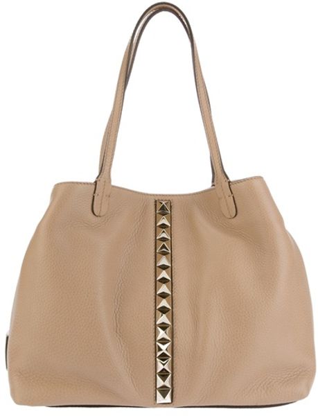Valentino Studded Tote Bag in Beige (nude) - Lyst