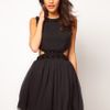 Asos Collection Embellished Party Dress with Cut Outs in Beige (black) - Lyst