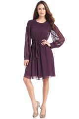Calvin Klein Long Sleeve Belted Puckered