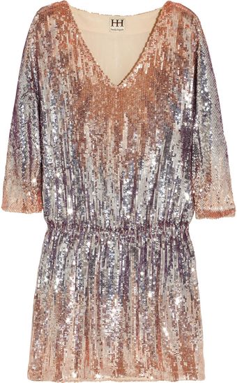 Haute Hippie Sequined Mini Dress - Lyst