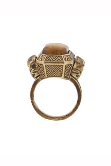 House Of Harlow Double Skull Ring - Lyst