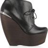 Lanvin Leather Ankle Boots in Black - Lyst
