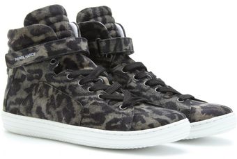 Pierre Hardy Leopard Printed Hi Top Sneakers - Lyst