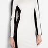 3.1 Phillip Lim Lightweight Long Sleeved Shadow Dress in Black (white) - Lyst