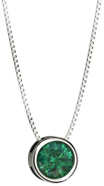 Azendi 6mm Silver Andaman Green Cubic Zirconia Slider - Lyst