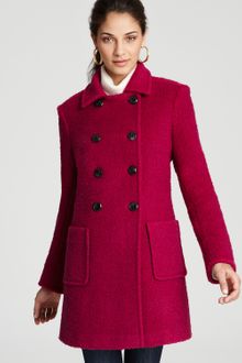 DKNY Joanna Double Breasted Patch Pocket Coat - Lyst