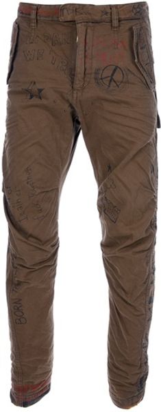 Dsquared2 Peace Cargo Trouser in Brown for Men - Lyst