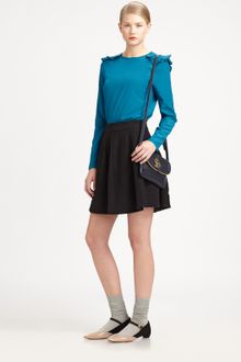 Marc By Marc Jacobs Blythe Pleated Wool Skirt - Lyst
