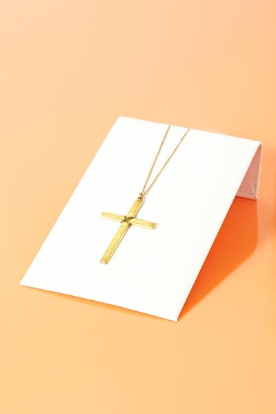 Nasty Gal Wired Cross Pendant in Gold - Lyst