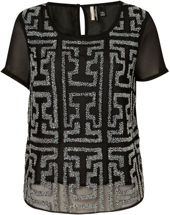 Topshop Crystal Maze Tee - Lyst