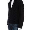 Michael Kors Cableknit Hooded Zip Sweater in Black for Men - Lyst