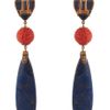Silvia Furmanovich Summer Lapis Lazuli and Coral Fragment Earrings in Blue (gold, lapis, coral) - Lyst