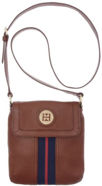 Tommy Hilfiger Pebble Leather Logo Crossbody Bag - Lyst
