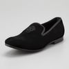 Alexander Mcqueen Embroidered Skull Velvet Loafer in Black for Men - Lyst