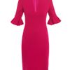 Alexander Mcqueen Petal Sleeve Dress in Pink (fuchsia) - Lyst