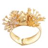 Alexander Mcqueen Gold Atom Flower Skull Bracelet in Gold - Lyst