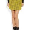Alice + Olivia Bouclé Mini Skirt in Yellow - Lyst