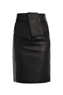 Balenciaga Leather Kimono Tie Pencil Skirt - Lyst