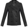 Balenciaga Top Stitched Leather Pea Coat in Green (pea) - Lyst