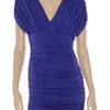 Bcbgmaxazria Nevis Ruched Jersey Dress in Blue - Lyst