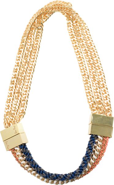 Bex Rox Gina Interwoven Necklace in Gold - Lyst