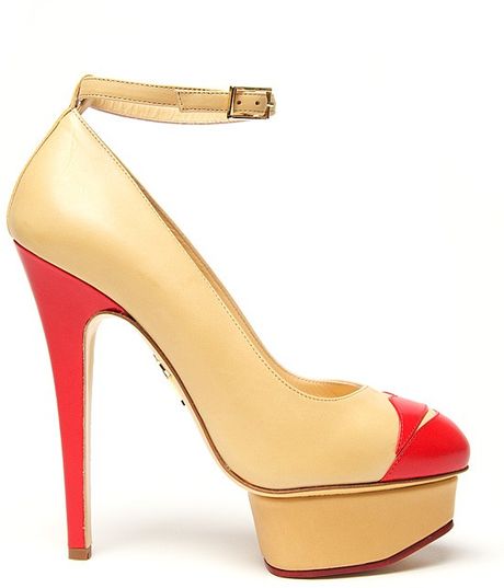 Charlotte Olympia Kiss Me Dolores Pump in Beige (nude) - Lyst